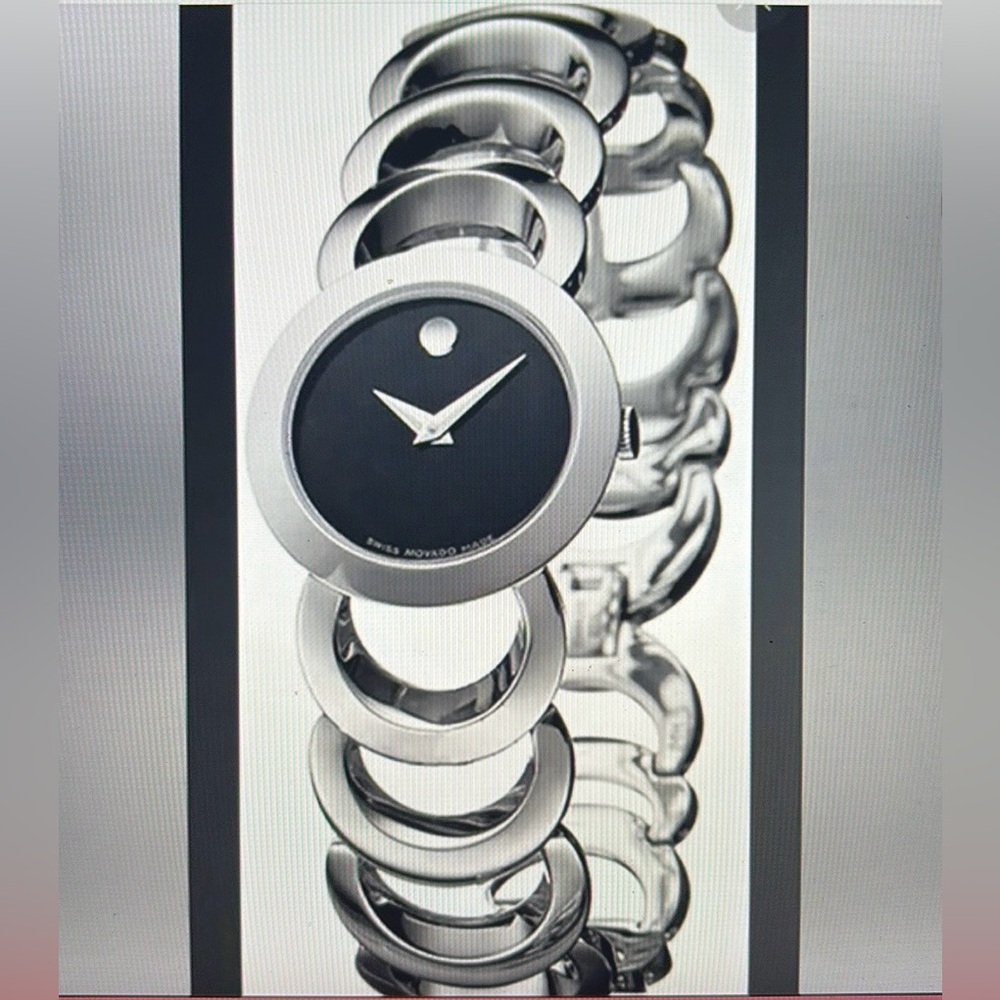MOVADO Rondiro Quartz 22mm Black Dial Watch